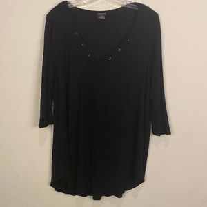 torrid Tops - Torrid Black Ribbed 3/4 Sleeve Top torrid Tops - Torrid Black Ribbed 3/4 Sleeve Top